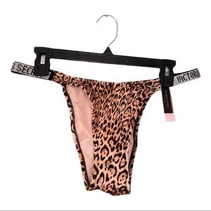 Victoria’s Secret Bling Straps Cheetah Swim Bottoms NWT